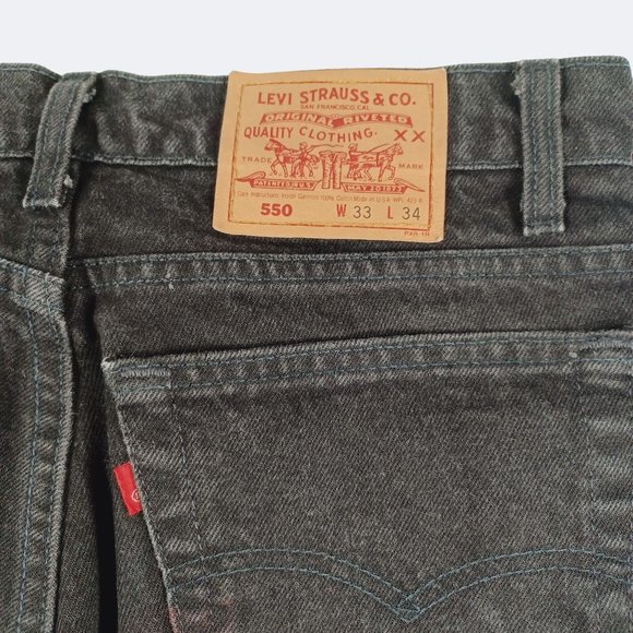 Vintage Levi's 550 Relaxed Fit Men's Red Tab Jeans Size 33x34 USA Made '92 - Picture 4 of 10